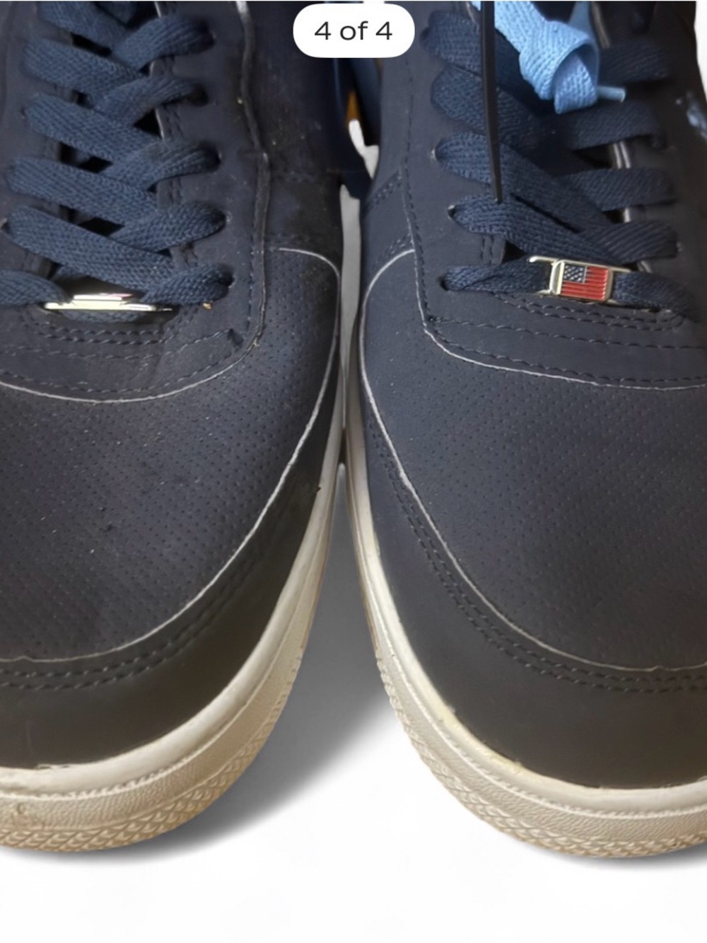 U.S. Polo Assn. Men's Navy and White Casual Sneakers